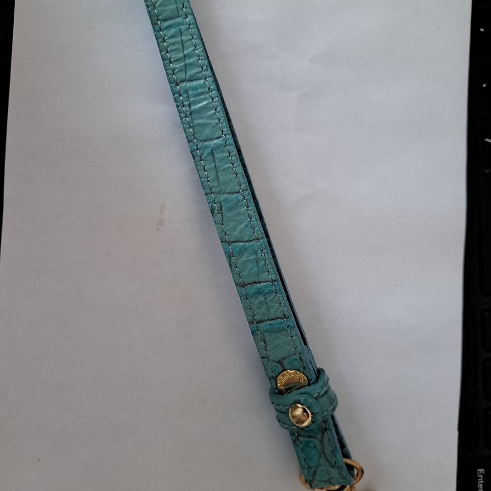 Brahmin Wristlet Strap soft aqua